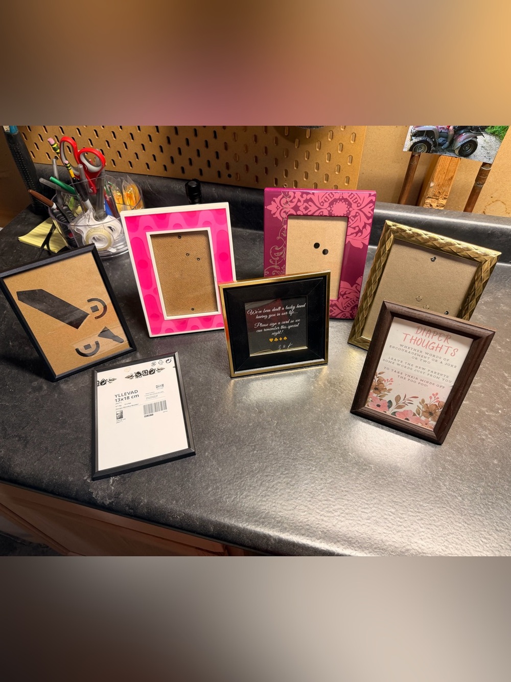 Picture frames.